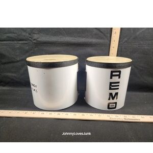 Remo Festival Style Bongo Drum Used White/Black 6in & 7in Heads